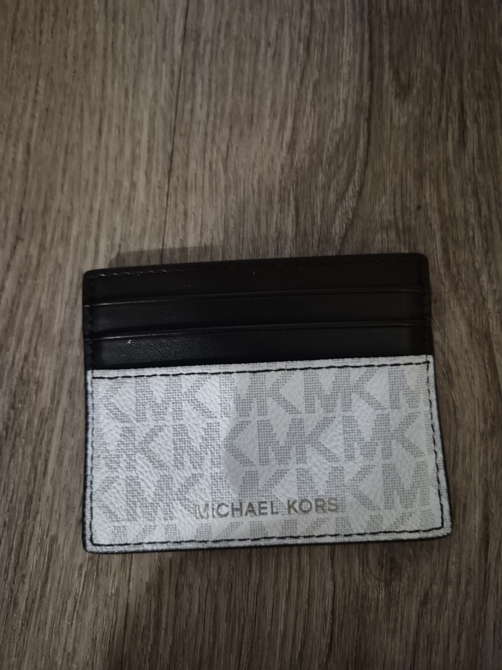 Michael Kors Men's Black and White Card Holder